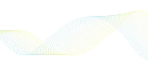 Abstract vector illustration featuring smooth wave lines on a transparent background. Suitable for technology, digital data, network communication, and modern design themes. Ideal for use in web inter