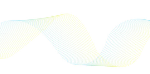 Abstract vector illustration featuring smooth wave lines on a transparent background. Suitable for technology, digital data, network communication, and modern design themes. Ideal for use in web inter
