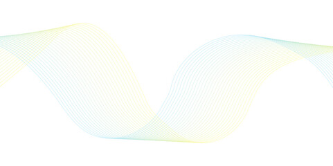 Abstract vector illustration featuring smooth wave lines on a transparent background. Suitable for technology, digital data, network communication, and modern design themes. Ideal for use in web inter