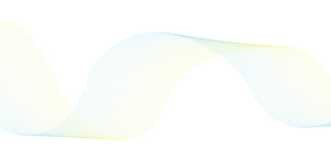Abstract vector illustration featuring smooth wave lines on a transparent background. Suitable for technology, digital data, network communication, and modern design themes. Ideal for use in web inter