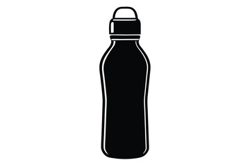 water bottle silhouette vector illustration