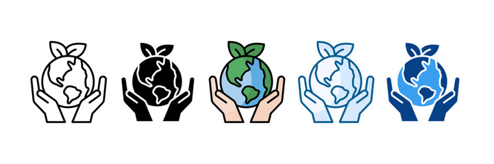 Environmental Conservation Icon Set Multiple Style Collection