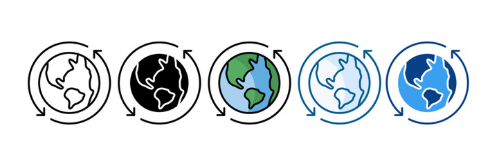 Environmental Impact Icon Set Multiple Style Collection