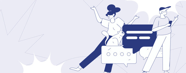 Communicate with consultants flat vector character concept operation hand drawn illustration
