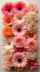A vibrant array of pastel flowers