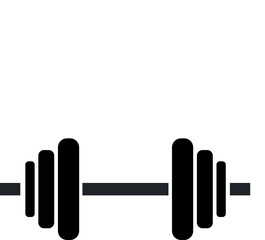 Dumbbell icon on isolated white background