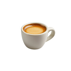 Naklejka premium Aromatic Espresso in a White Cup - Perfect Coffee Shot