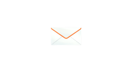 Vector Mail Envelope Icon in Minimalistic White and Blue, Symbolizing Postal and Email Systems
