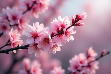 Delicate pink sakura blossoms, intricate branch pattern , wallpaper, pink