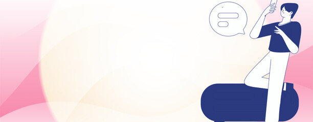 Communicate with consultants flat vector character concept operation hand drawn illustration
