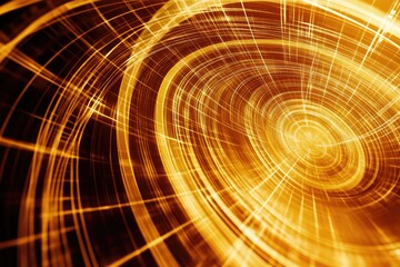 Obraz premium Abstract swirling golden geometric pattern