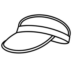 Minimal Visor Vector on White
