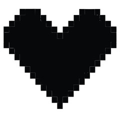 Fototapeta premium pixel heart design vector illustration