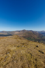Trail on the cricular route of Moel Hebog, Beddgelert, Snowdonia national park