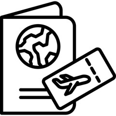 Passport line icon