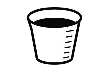  measuring cup outline vector illustration