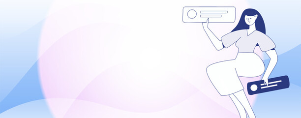 Communicate with consultants flat vector character concept operation hand drawn illustration
