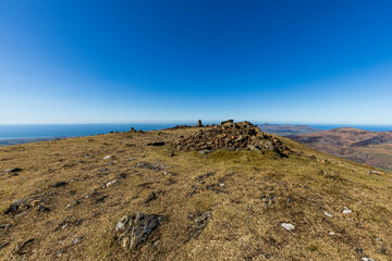 Trail on the cricular route of Moel Hebog, Beddgelert, Snowdonia national park