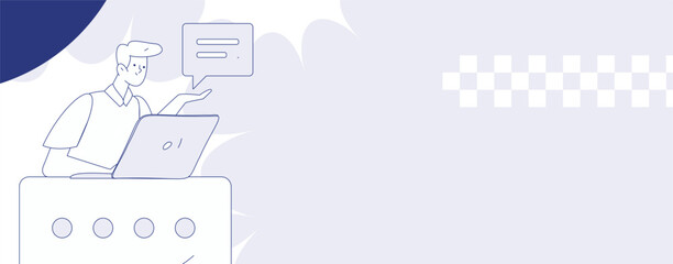 Communicate with consultants flat vector character concept operation hand drawn illustration
