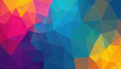 Obraz premium Abstract geometric shapes, vibrant colors for social media backgrounds, cute, mobile