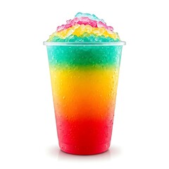 Fresh sweets drinks white background.