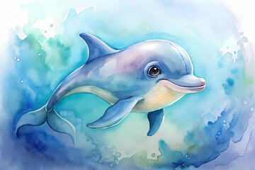 Fototapeta premium Playful Watercolor Animal