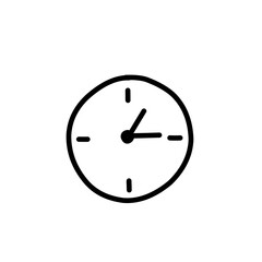 wall clock doodle icon