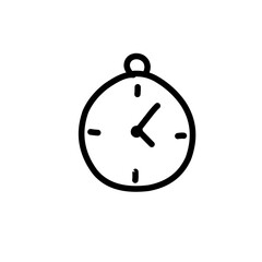 wall clock doodle icon