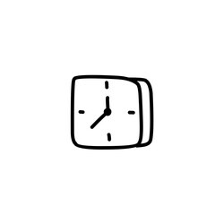 wall clock doodle icon