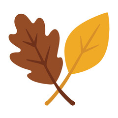 Obraz premium Isolated Autumn Leaves and Fall Foliage Art