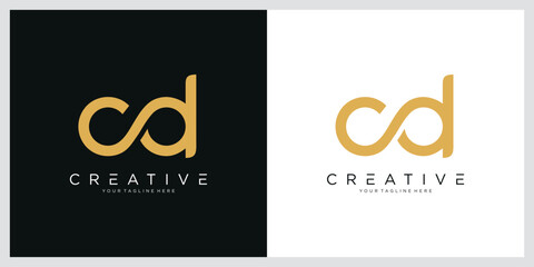 Initial CD or DC Logo Design Vector