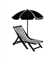 Fototapeta premium Beach Umbrella and Chair