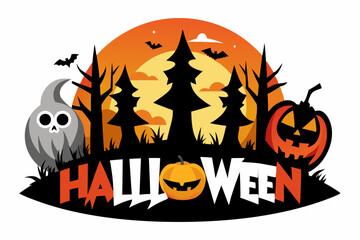 halloween background with pumpkin