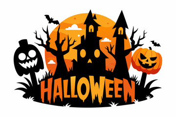 halloween background with pumpkins