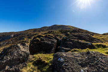 Trail on the cricular route of Moel Hebog, Beddgelert, Snowdonia national park