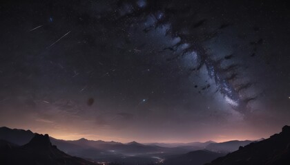 Dark, inky sky ablaze with glittering stars, distant nebulae ,  space,  resource