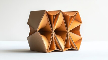 Expandable origami-inspired storage box