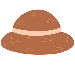 Summer Beach Hat – Flat Design Vector Clipart