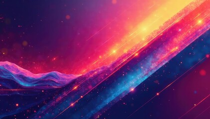 Geometric abstract wallpaper with bold lines and vibrant hues, texture, trendy