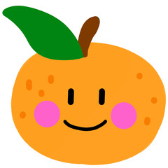 Obraz premium orange fruit cartoon