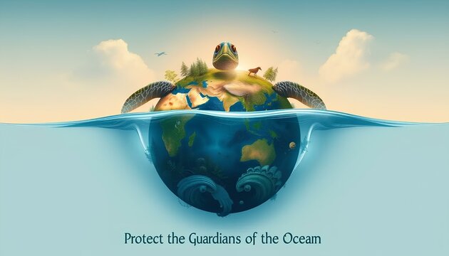 Conceptual world turtle day visualization highlighting Biological Diversity