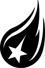 Falling star illustration