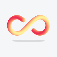 Infinity color icon, sign element graphic. Vector illustration