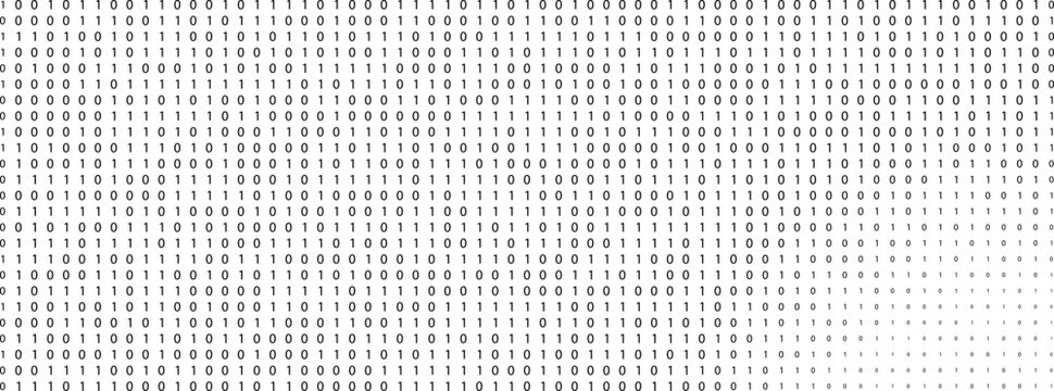 matrix style binary code digital falling numbers blue background	
