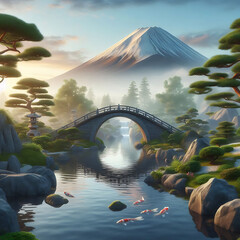 mountain landscape with blue sky