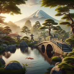 mountain landscape with blue sky