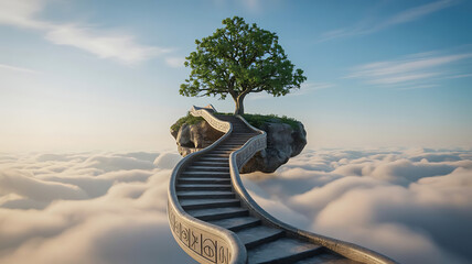mountain landscape with blue sky