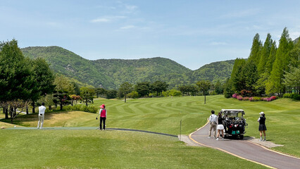 Obraz premium Landscape of the golf course in South Korea