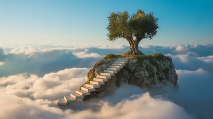 mountain landscape with blue sky