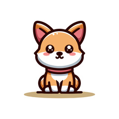 Cute Cartoon Cat Standing Adorable Vector Animal Character